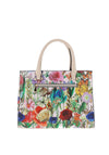 Zen Collection Floral Print Small Satchel, Cream Multi