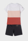 Mayoral Boys Pocket T-shirt and Short Set, Terracotta