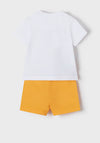 Mayoral Baby Boys Tee & Shorts Set, Orange Multi