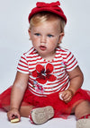 Mayoral Baby Girls 3 Piece Tops and Skirt Set, Red