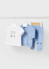 Mayoral Layette Baby 3 Piece Tracksuit Set, Light Blue