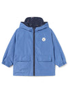 Mayoral Baby Boy Boat Printed Reversible Windbreaker, Navy and Blue