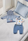 Mayoral Baby Boy 3 Piece Cotton Tracksuit, Blue