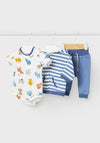 Mayoral Baby Boy 3 Piece Cotton Tracksuit, Blue