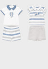 Mayoral Baby Boys 4 Piece Top and Shorts Set, Blue
