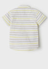 Mayoral Baby Boy Stripe Shirt, White and Lime