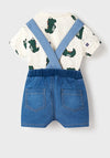 Mayoral Baby Boy Denim Dungaree Set, Denim Multi