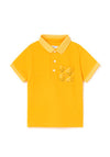 Mayoral Baby Boy Short Sleeve Polo Shirt, Orange