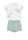 Mayoral Baby 4-piece T-Shirt and Short Set, Aqua