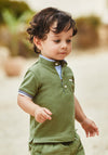 Mayoral Baby Boys Grandad Collar Polo Shirt, Khaki