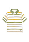 Mayoral Baby Boy Stripe Polo Shirt, Green Multi