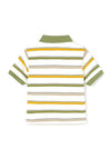 Mayoral Baby Boy Stripe Polo Shirt, Green Multi