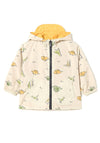 Mayoral Baby Boy Dino Printed Reversible Windbreaker, Beige and Orange