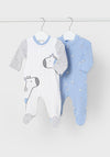 Mayoral Baby Boy Set of Two Sleepsuits, Blue