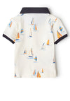 Mayoral Baby Boys Sailing Print Polo Shirt, White