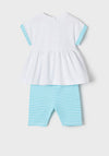 Mayoral Baby Girl Cycling Short and T-shirt Set, Blue