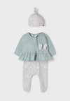 Mayoral Baby Girl Top and Legging 3 Piece Set, Mint