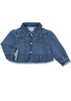 Mayoral Baby Girl Denim Button Jacket, Blue