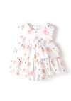 Mayoral Baby Girl Apple Print Dress and Pant Set, Taupe