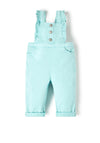 Mayoral Baby Girl Twill Dungaree, Mint Green