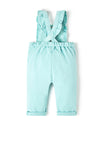 Mayoral Baby Girl Twill Dungaree, Mint Green