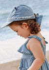 Mayoral Baby Girl Ears and Bow Hat, Denim