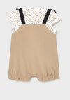 Mayoral Baby Girls 2 Piece Onesie and Hat Set, Beige