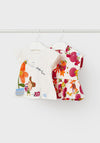 Mayoral Baby Girl Set of Two Cotton T-shirts, White Multi