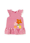 Mayoral Baby Girl Frill Hem Stripe Dress, Red