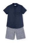 Mayoral Boys Bermuda Shorts Set, Navy Multi