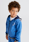Mayoral Boy Hooded Zip Sweatshirt, Blue