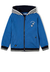 Mayoral Boy Hooded Zip Sweatshirt, Blue
