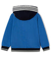 Mayoral Boy Hooded Zip Sweatshirt, Blue