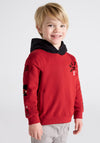 Mayoral Boy Contrasting Hoodie, Red and Navy