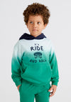 Mayoral Boys Ombre Effect Hoodie, Green Multi