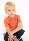 Mayoral Boy Skate Time Short Sleeve Tee, Orange