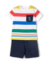 Mayoral Boy Stripe T-shirt and Short Set, Multi