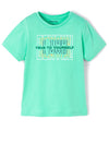 Mayoral Boys True to Yourself T Shirt, Green