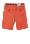 Mayoral Boys Twill Tape Short, Terracotta