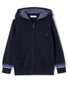 Mayoral Boy Tricot Hooded Jacket, Navy