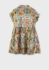 Mayoral Girls Tribal Print Dress, Multi-Coloured
