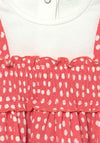 Mayoral Baby Girls Polka Dot Dress Three Piece Set, Coral