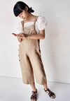 Mayoral Girls Cropped Leg Dungarees, Beige