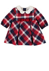 Mayoral Baby Girls Plaid Flannel Dress, Red Multi