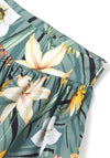 Mayoral Girls Floral Shorts, Green Multi