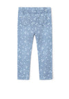 Mayoral Girl Floral Print Jegging, Blue