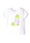 Mayoral Girl Pineapple Print Short Sleeve T-shirt, White