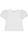 Mayoral Older Girl Pattern Sleeve T-Shirt, White