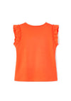 Mayoral Girl Frill Sleeveless Top, Orange