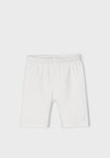 Mayoral Kid Girl Biker Shorts, White